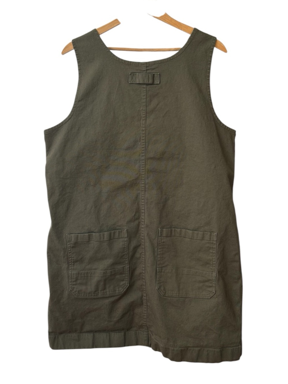 Duluth Trading Co. | Women’s Olive Green Sleeveless Flex Fire Hose Apron Dress L - Picture 5 of 16